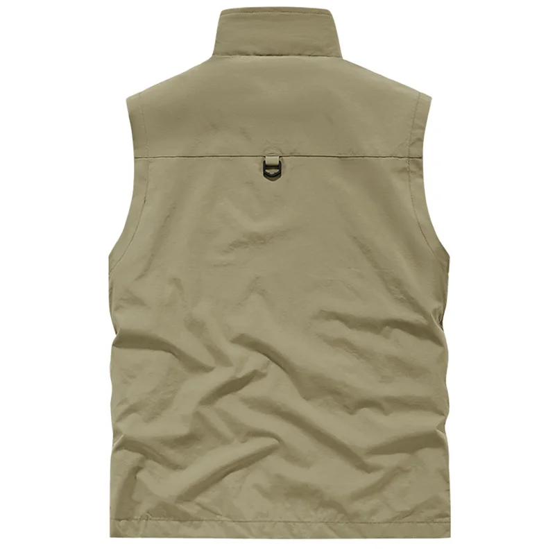Men's Photography Vest Outdoor Clothing Summer Zipper Regular Men Waistcoat Fishing Camping Multi-Pocket Work Waistcoat Jacket