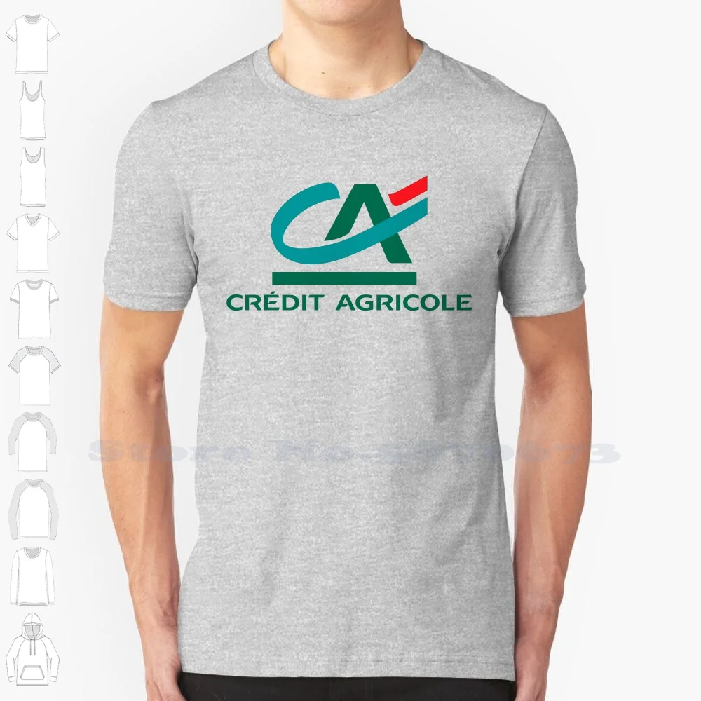 Credit Agricole Logo High-quality T Shirts Fashion T-shirt New 100% Cotton Tee