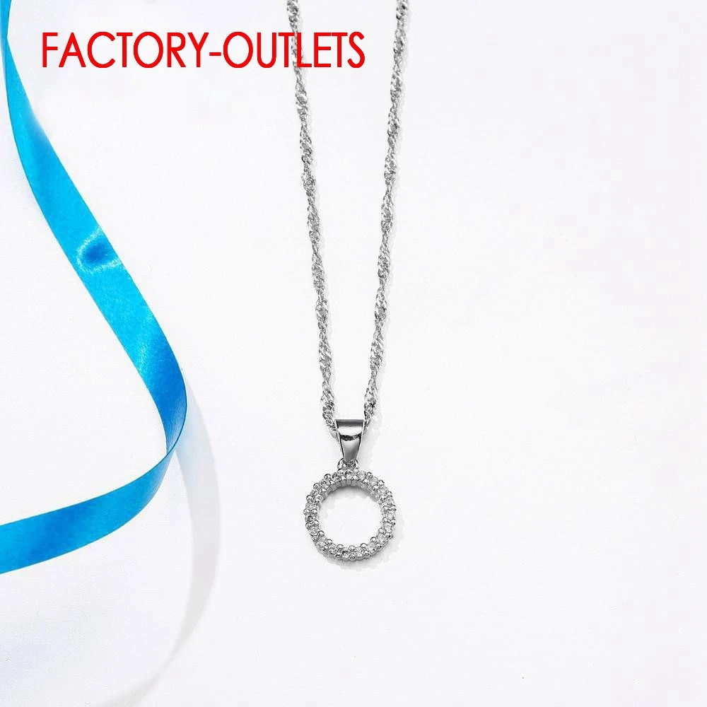 Genuine 925 Sterling Silver Bridal Jewelry Sets Beads Cubic Zirconia Necklaces Hoop Earrings Women Girls Engagement Anniversary