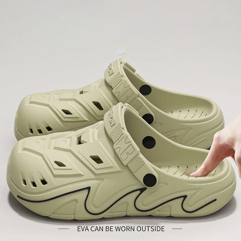 Men's Summer Outdoor Anti Slip Clogs Sandles Man Thick Bottom Waterproof Beach Eva Slippers Comfortable Platform Sport Shoes 45 - view 5