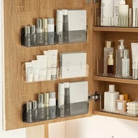 Multi-function Remote Control Storage Box Wall-mounted Punch-free Home Mobile Storage Shelf Transparent Acrylic Shelfs - Image 5