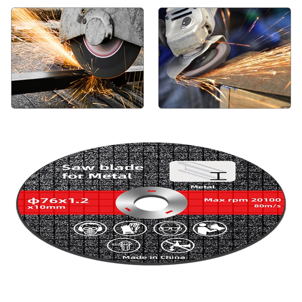 76mm/3inch Cutting Disc Circular Resin Grinding Wheel Saw Blade Angle Grinder Accesories For Metal Steel Cutting