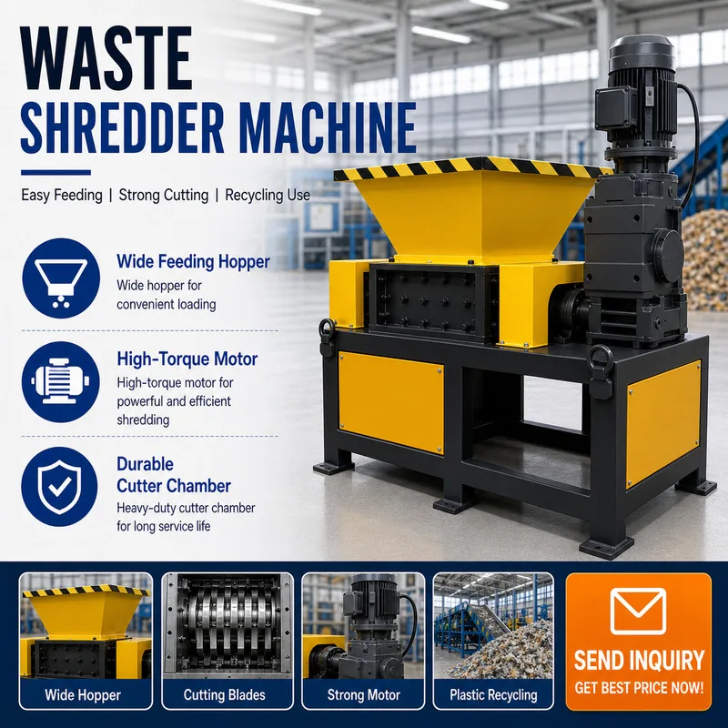 Multifunction Crusher For Wood Scrap Metal Cardboard, Paper, Plastic Small Shredder Industrial Waste Disposal