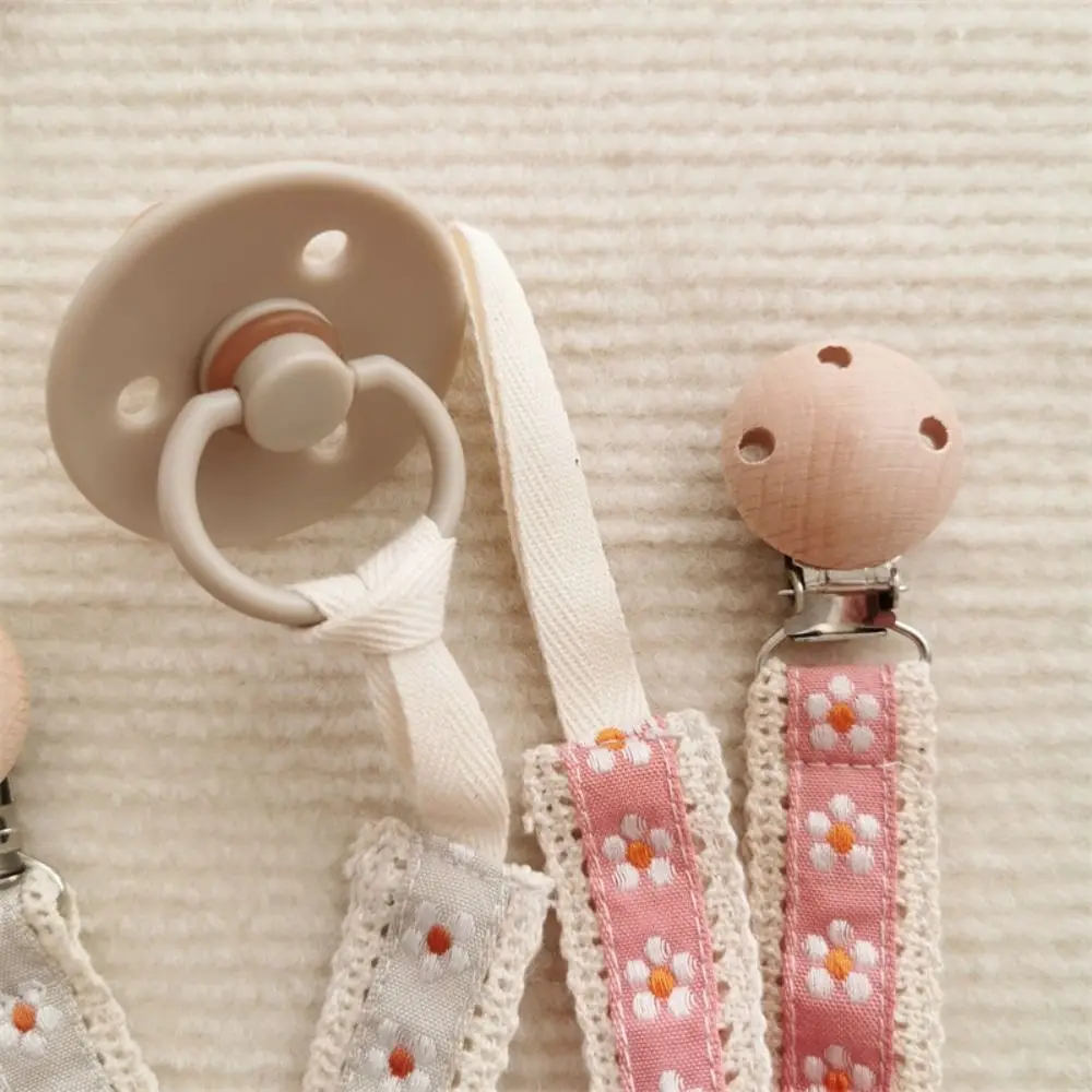 

Детская тканевая цепочка для соски в этническом стиле, регулируемый держатель для пустышки с цветочным принтом, зажимы для пустышек, игрушки-прорезыватели, ремни, зажимы для держателя сосков для детей