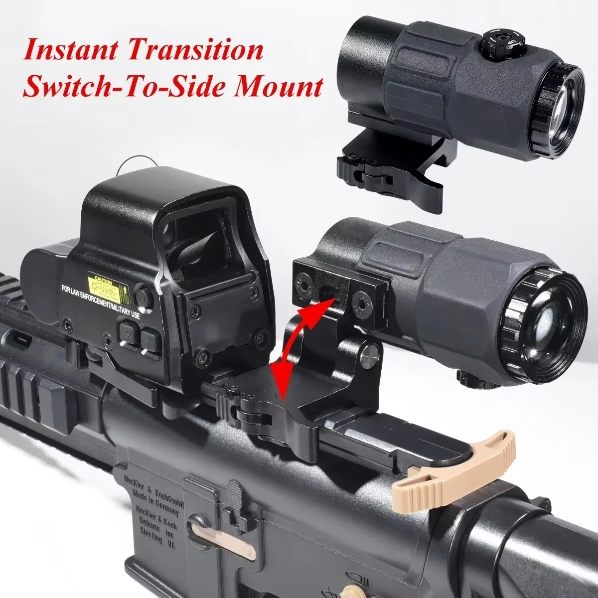 E * T * CH 558 + G33/G43/G45 صندوق تكتيكي ثلاثي الأبعاد أخضر أحمر نقطة البصر الصيد 3X 5X المكبر Riflescope أفضل نسخة Airsfot والعتاد