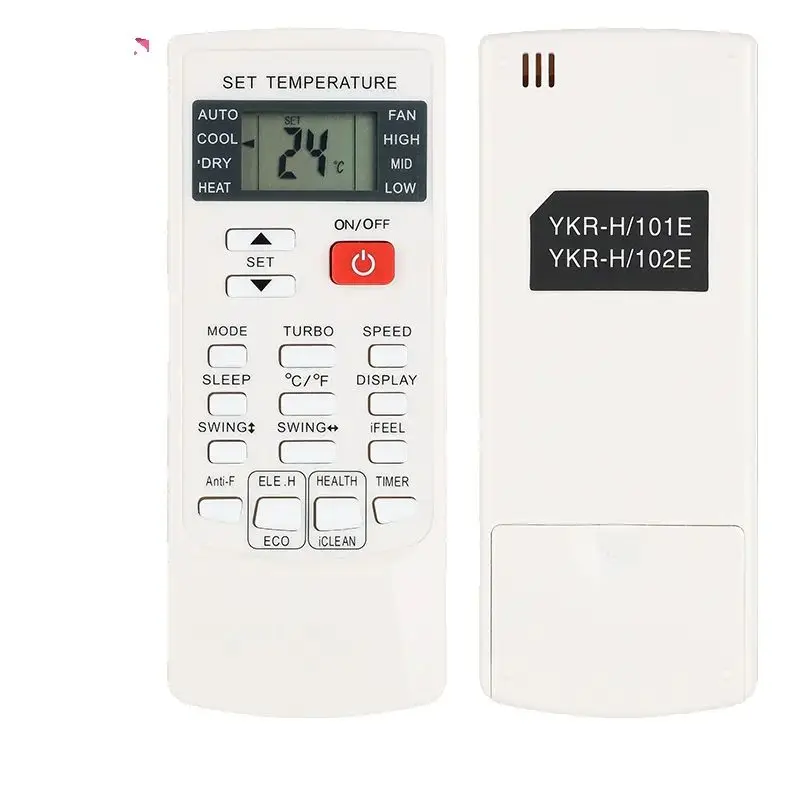 YKR-H/102E For AUX Remote Control Replacement, For AUX Air Conditioner MUPR-09-H9A MUPR-12-H9A MUPR-18-H9A MUPR-24-H9A