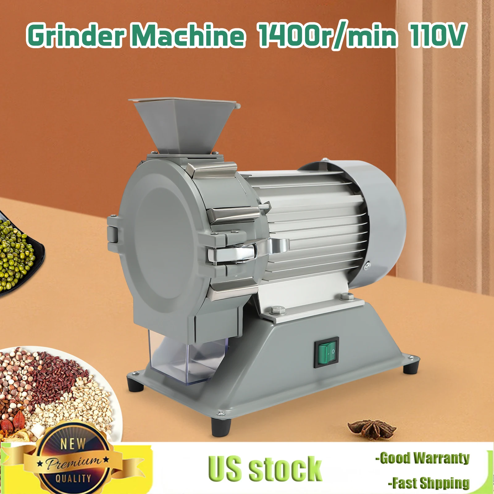 

Grey Micro Plant Grinding Machine 30-120 Mesh, 200W 1400r/m Electric Grinding Tool for Restaurants, Supermarkets & Laboratories