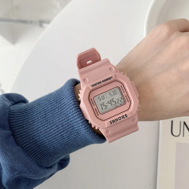 Montre de sport étanche transparente Shoous, montre électronique multifonctionnelle pour femmes, montres-bracelets à affichage numérique pour enfants