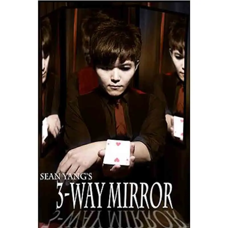 

3-Way Mirror By Sean Yang Practicing Mirror for Card Magic Gimmick Illusions Tricks Accessories Stage Professional Magician Toys