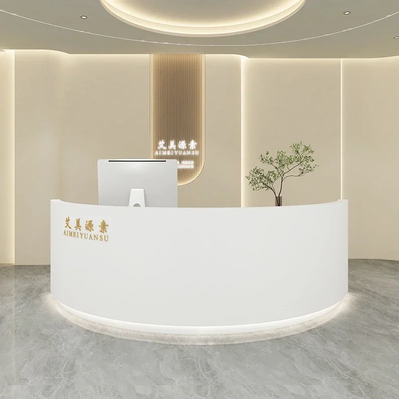 Creative Counter Desk Hairdressing Minimalist Furniture Luxurious Office Front Modern Designer Empfangstheke Salon Furniture