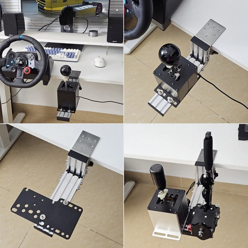 Desktop Aluminum Profile Hand Gear Bracket Emulator Fixture Shelf for Demon Claw HGP Logitech G27 Lestat A7