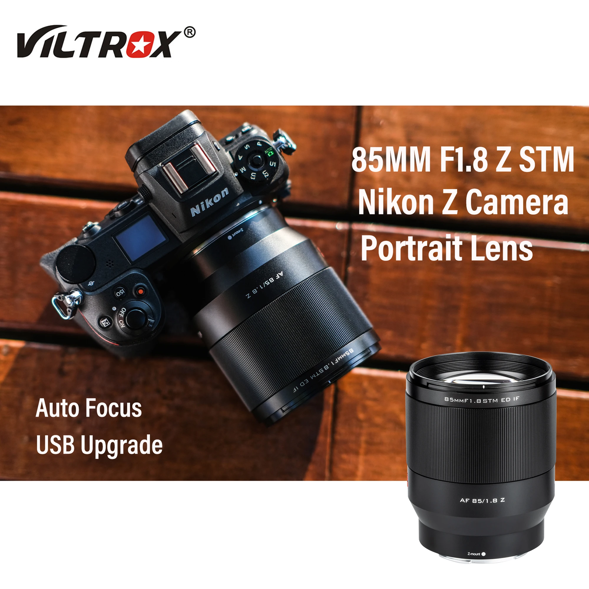 

Полнокадровый объектив VILTROX 85 мм F1.8 версии 2 с автофокусом для Fujifilm X Sony E Nikon Z Mount Camera Telephoto Lens