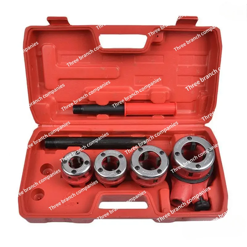 4 Points--1.2 inch Durable Screw Threading Machine Manual Threading Machine Water Pipe hinge twist plate die threading kit