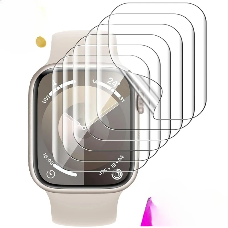 5 قطعة فيلم هيدروجيل لساعة أبل 46 مللي متر 44 مللي متر 45 مللي متر 42 مللي متر 40 مللي متر 41 مللي متر 49 مللي متر واقي للشاشة سلسلة ساعات أبل الترا 10 9 8 7 se 6 5 #1