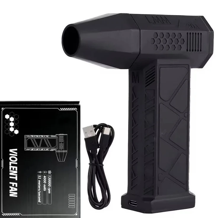 مروحة محرك عالية السرعة بدون فرش (شفط ونفخ متكامل أسود)، تنظيم سرعات 3 سرعات، حقيبة تخزين مروحة عالية الطاقة #4