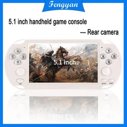 Game Console For PSP 5.1-inch Game Console Nostalgic Classic Dual-Shake Game Console 8G Built-in 3000 Handheld Games AV Output