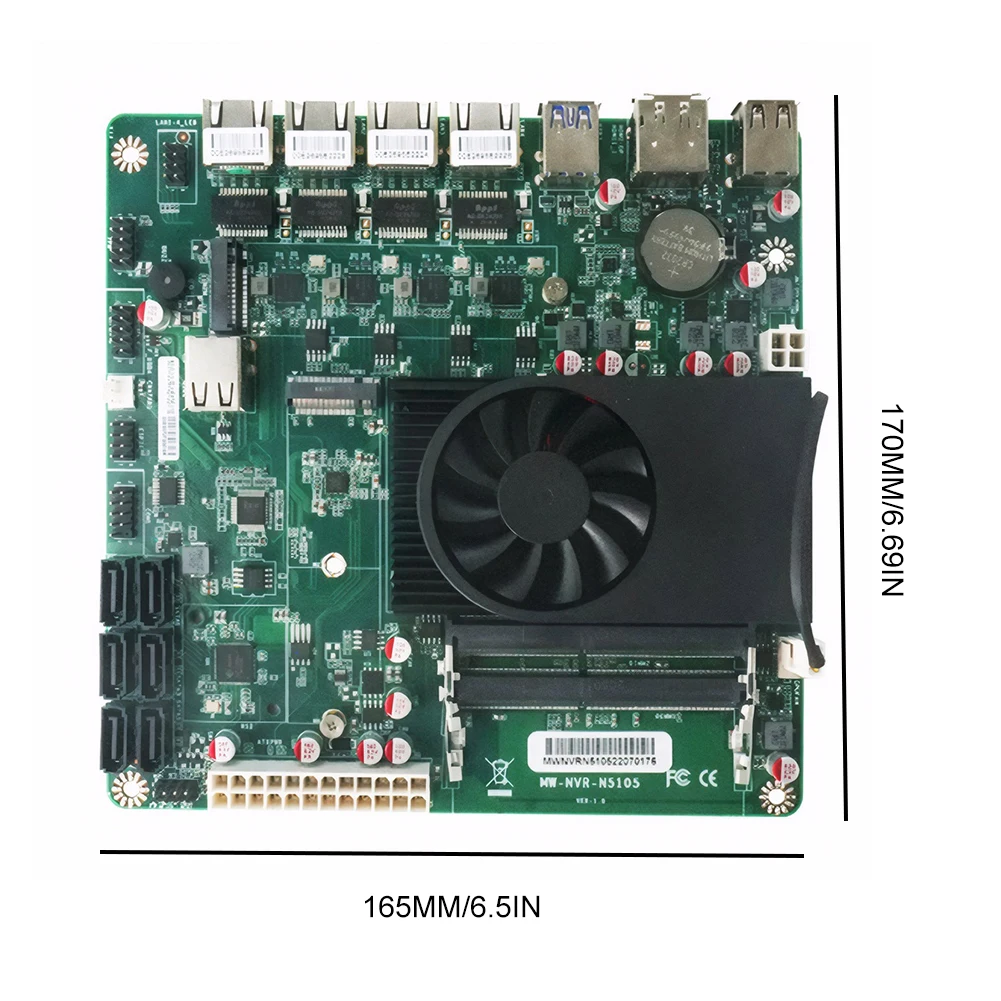 Imagem -06 - Mini Itx Motherboard Industrial N5105 Processador de Baixa Energia Motherboards Nas Slot M.2 6xsata dp hd Ddr4 Threads Mainboard