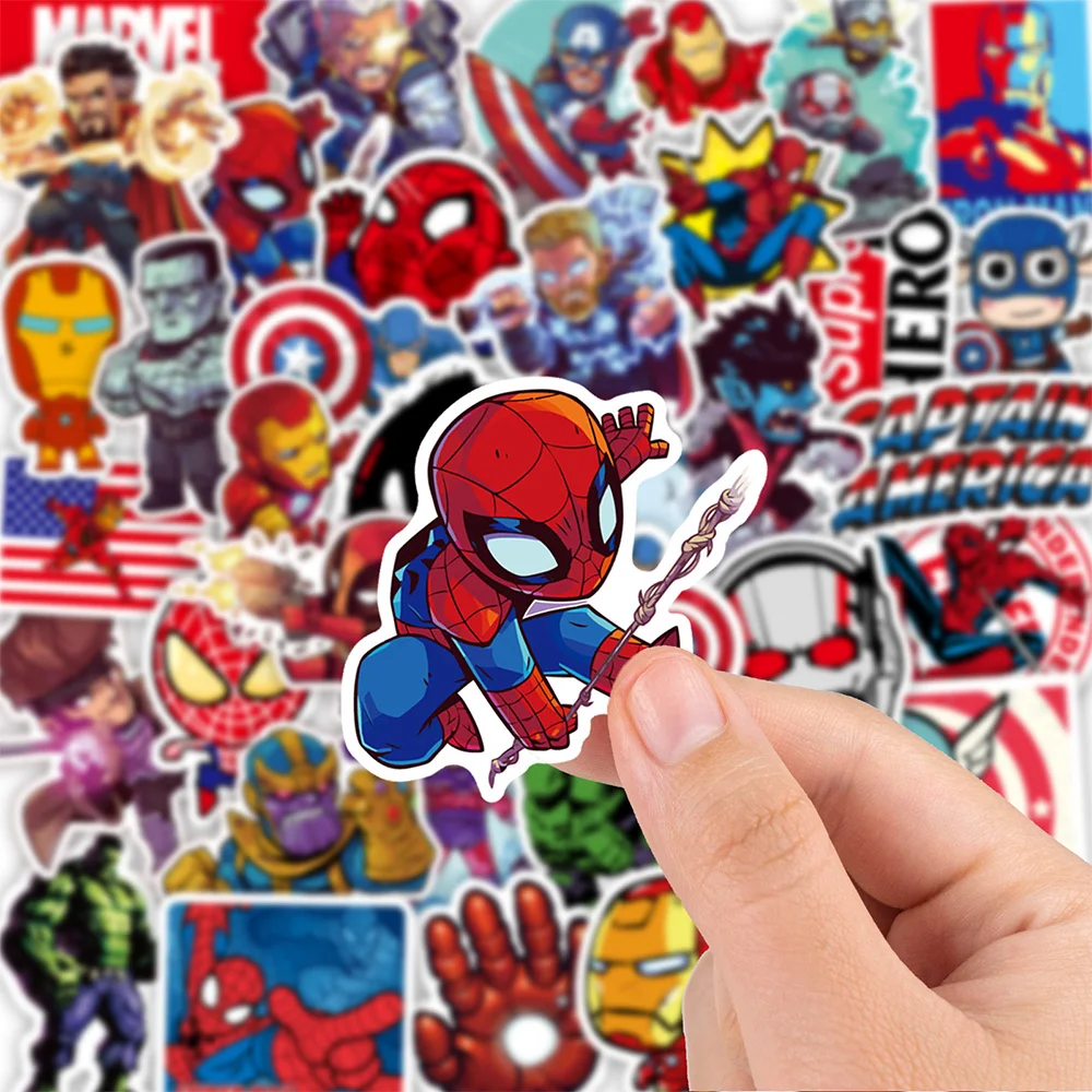 10/30/50/100 adet Disney Marvel Vintage Avengers çıkartmalar Anime süper kahraman karikatür çıkartması dizüstü araç telefonu çocuklar serin Sticker