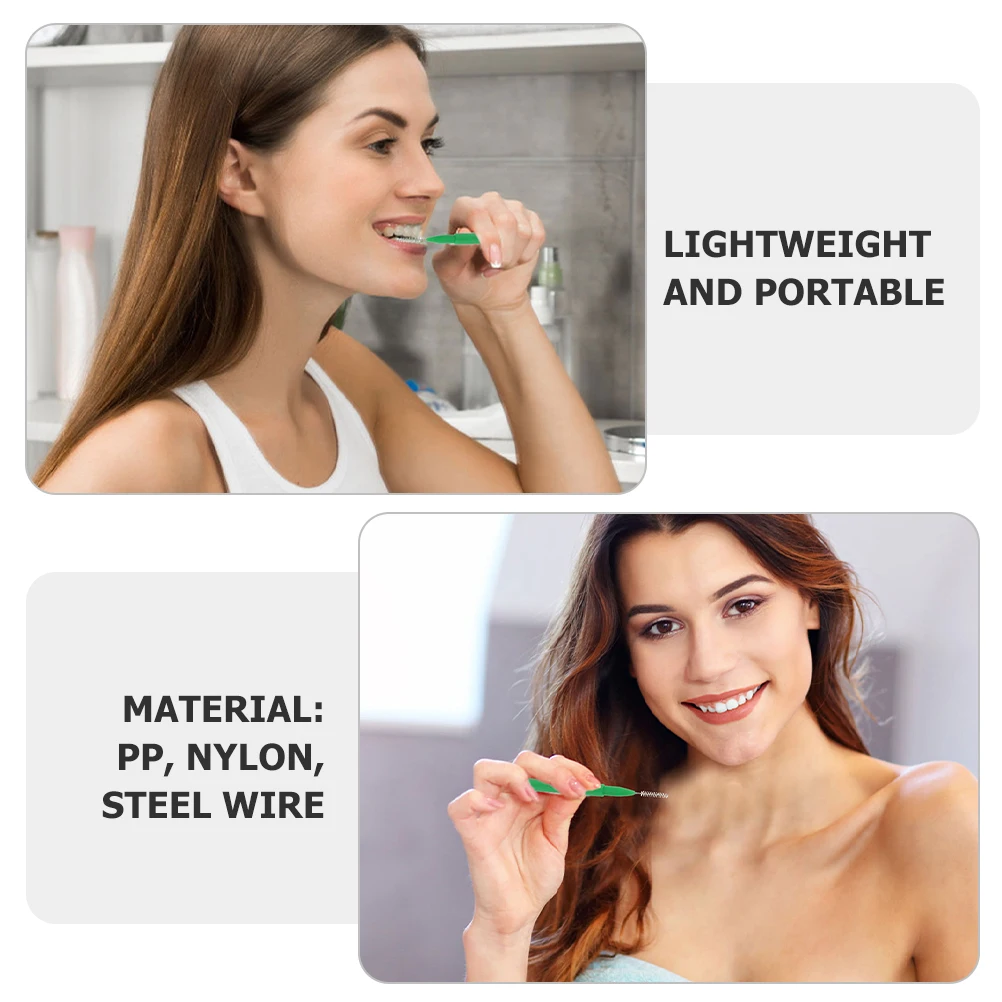 30 Uds cepillo Interdental de dientes palillos de dientes palo de limpieza portátil al cuidado palillos de hilo dental uso doméstico de viaje