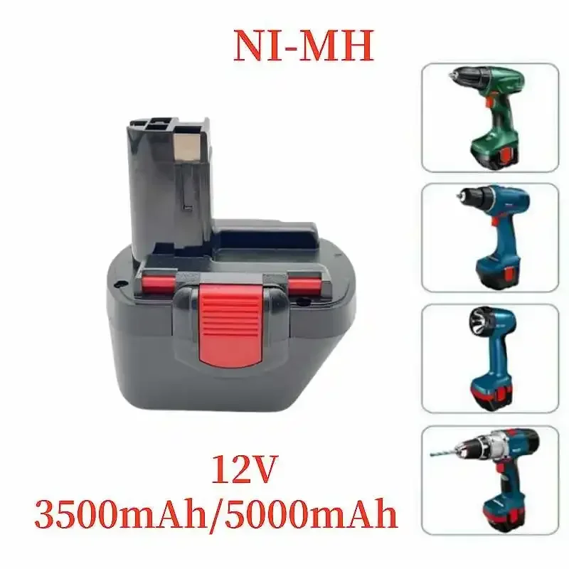 12V 3500mAH/5000mAh rechargeable nickel hydrogen battery suitable for Bosch BAT043 D70745 PSR12 GSB12 GSR12 BAT038 BAT045 BAT040