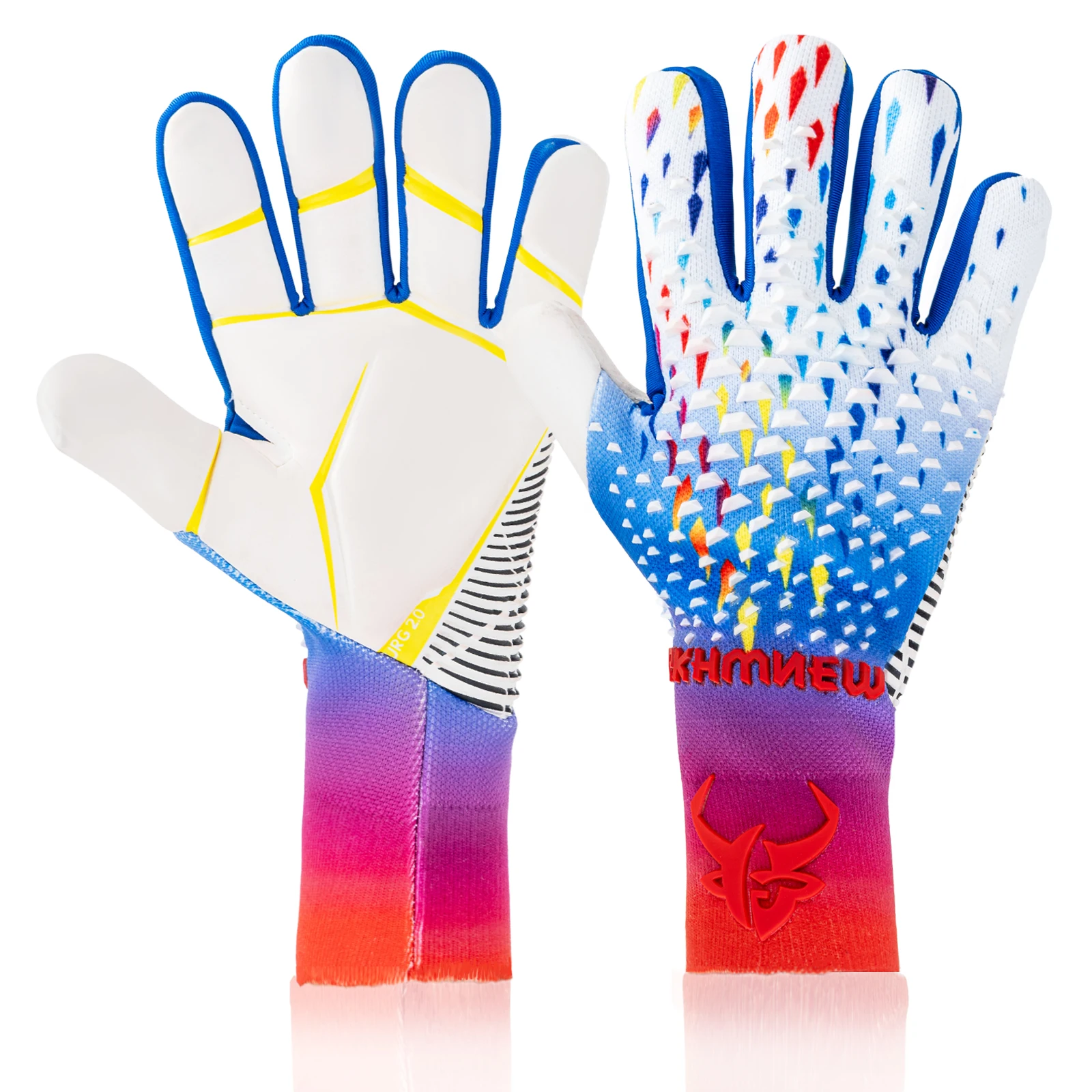 Luvas de goleiro de futebol, guantes de portero, luvas respiráveis ​​de goleiro de futebol com aderência forte, látex de 4mm para jovens e adultos