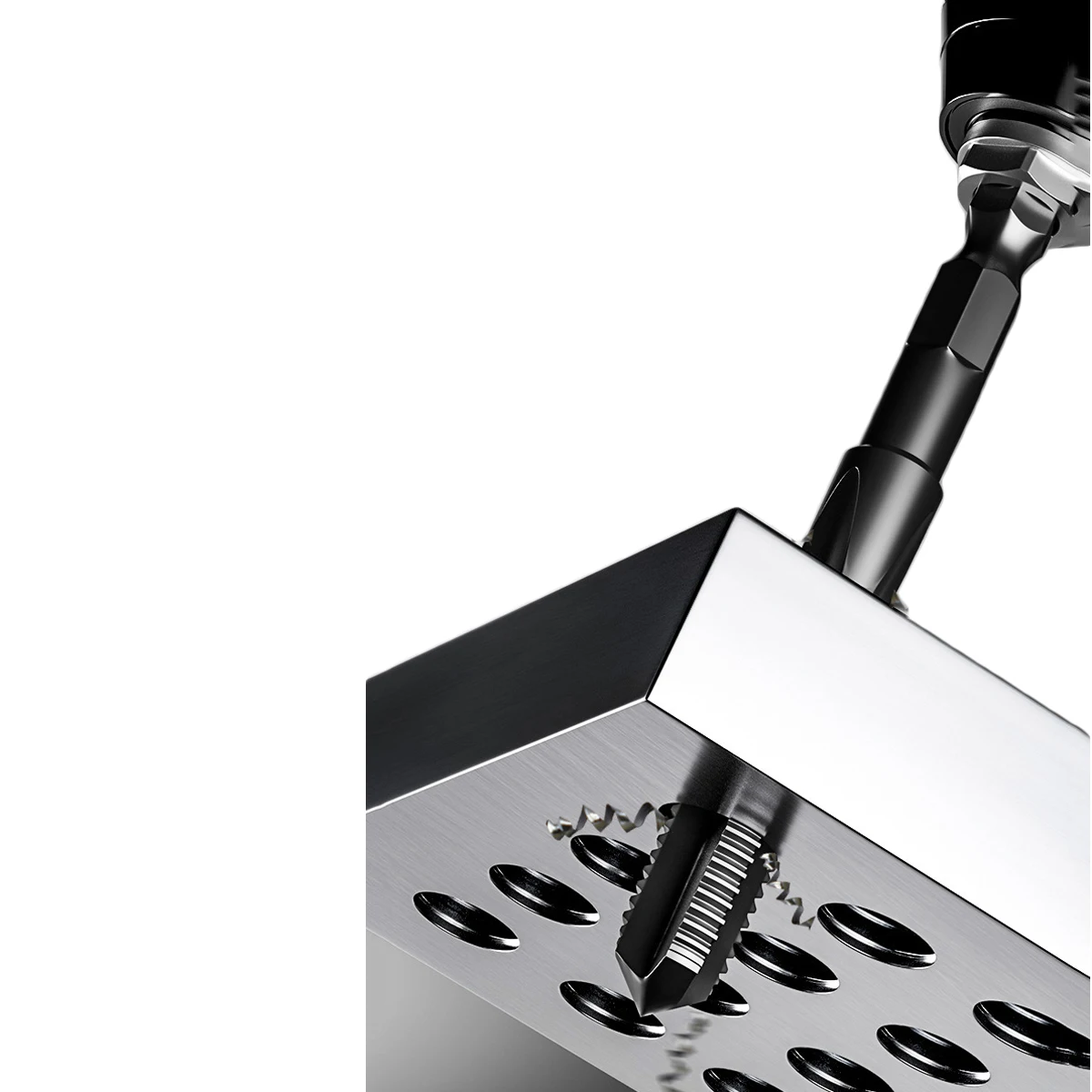 Hexagonal shank thread tapping complete manual electric drill tap machine with straight groove tapping at the tipM2.5/3/4/5/6/8