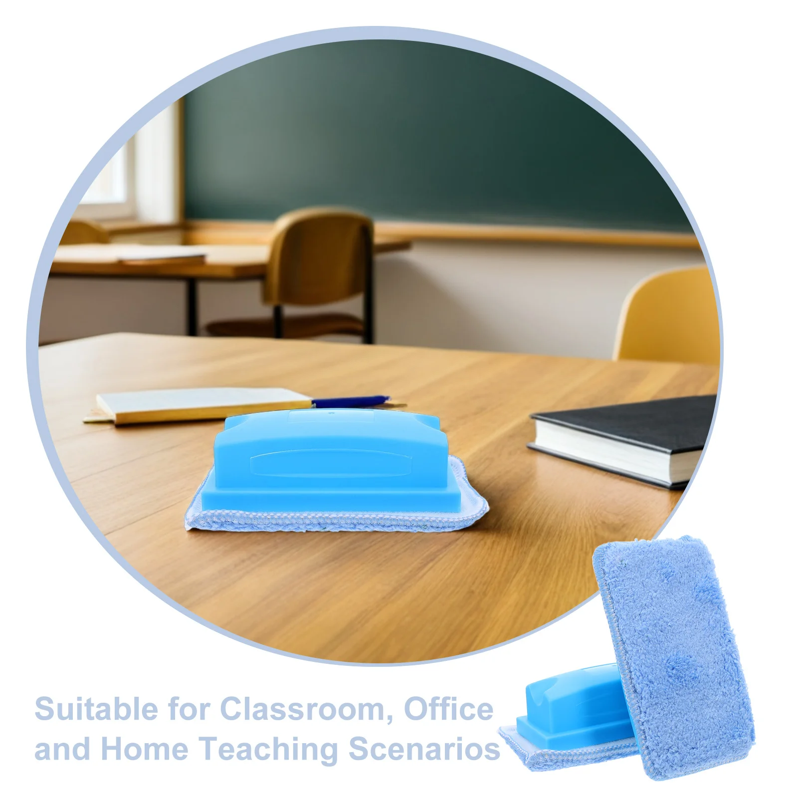 2 staubfreier Tafel-Radiergummi mit wasserabsorbierendem Stoff – wiederverwendbarer Trocken-Radiergummi für Whiteboards – Schulreiniger-Unterricht