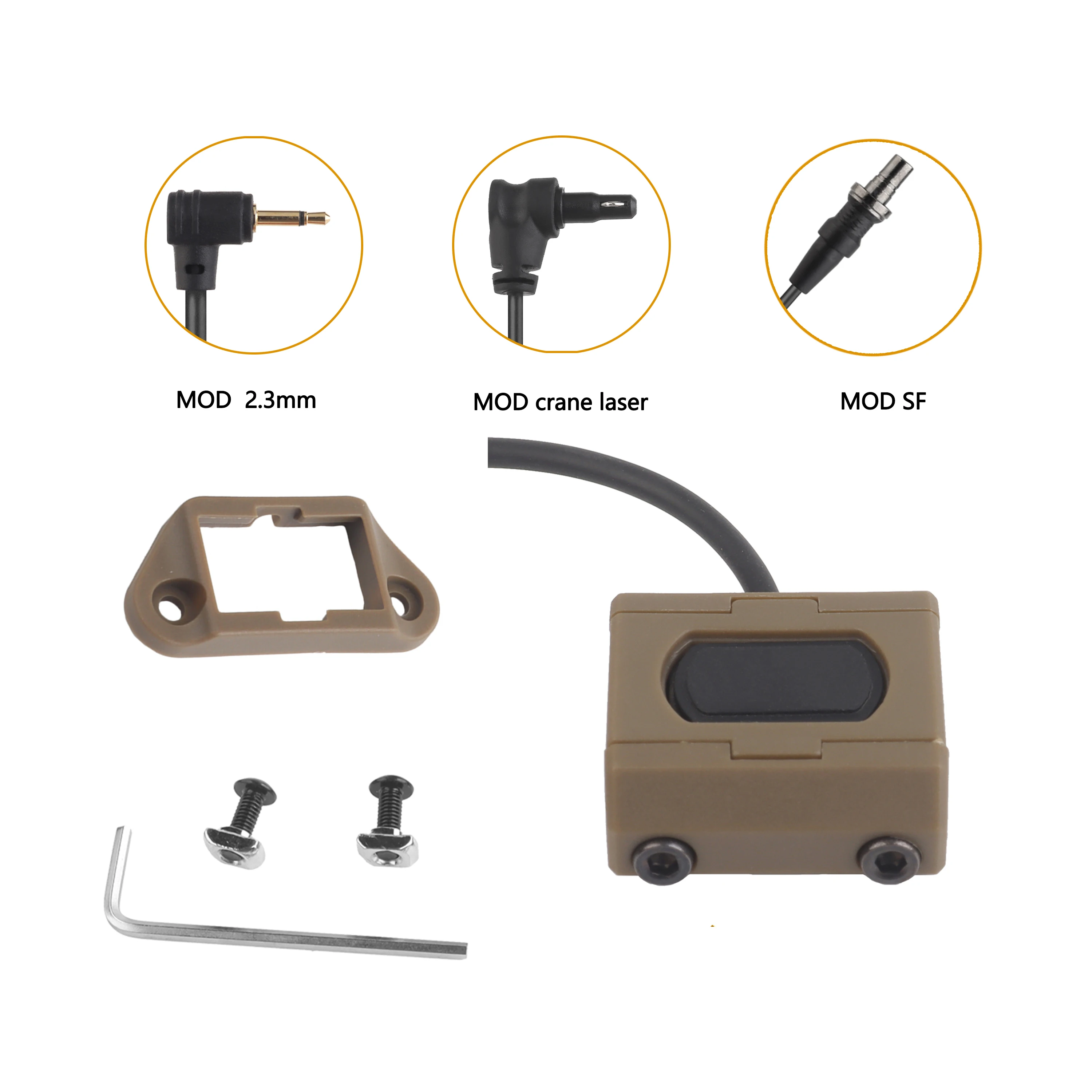 Tactical Hotkey Switch Pressure Remote for Reconnaissance Light Combined Infrared Laser Gunsight, Suitable for DBAL-A2/ DBA