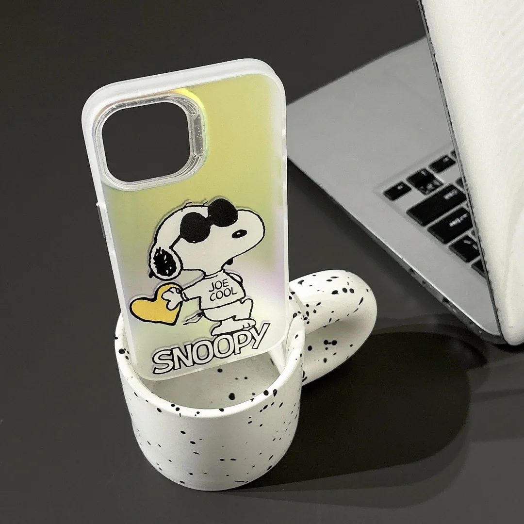 مضحك سنوبي Chok Play كول جراب هاتف آيفون 16 15 14 برو زائد 13 12 11 برو ماكس النظارات الشمسية سنوبي الليزر غطاء مقاوم للصدمات