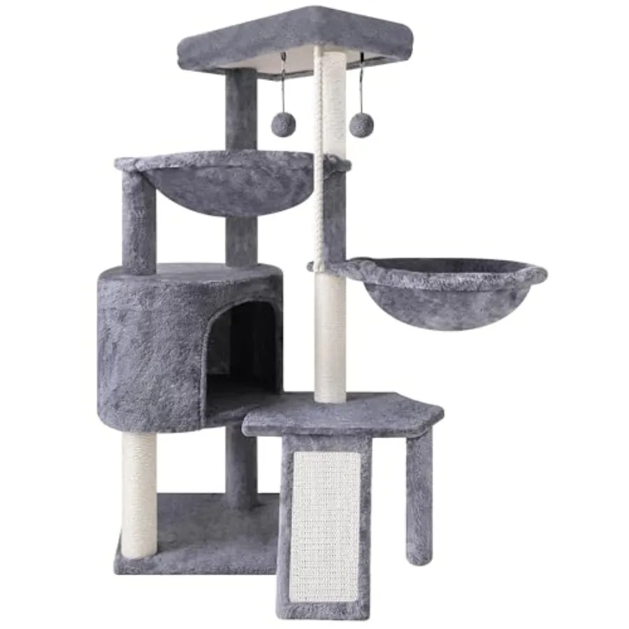 

Xin Three Layer Cat Tree with Cat Condo and Two Hammocks