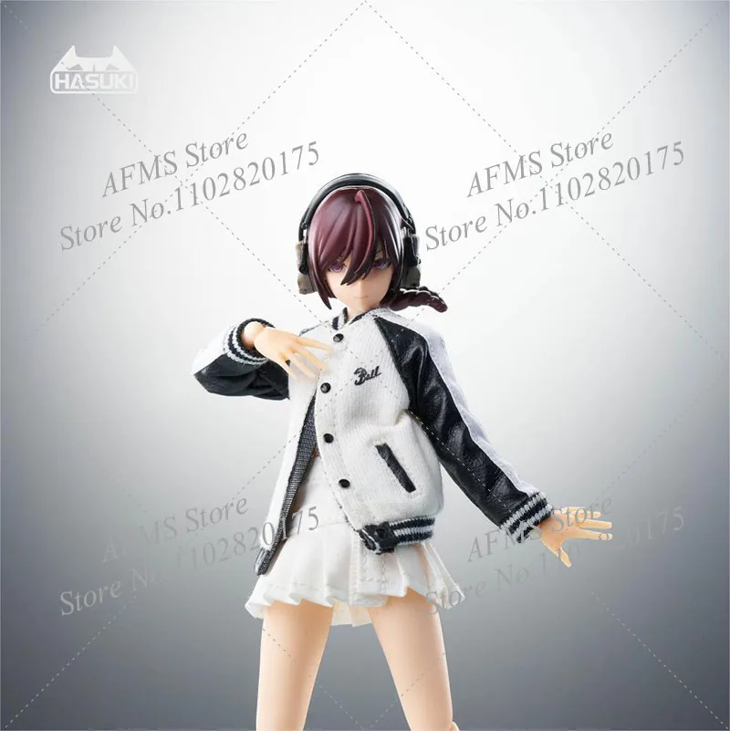 HASUKI CS014 1/12 Scale Collectible Figure Jacket Stand Up Collar Baseball Jersey Skirt Fit 6