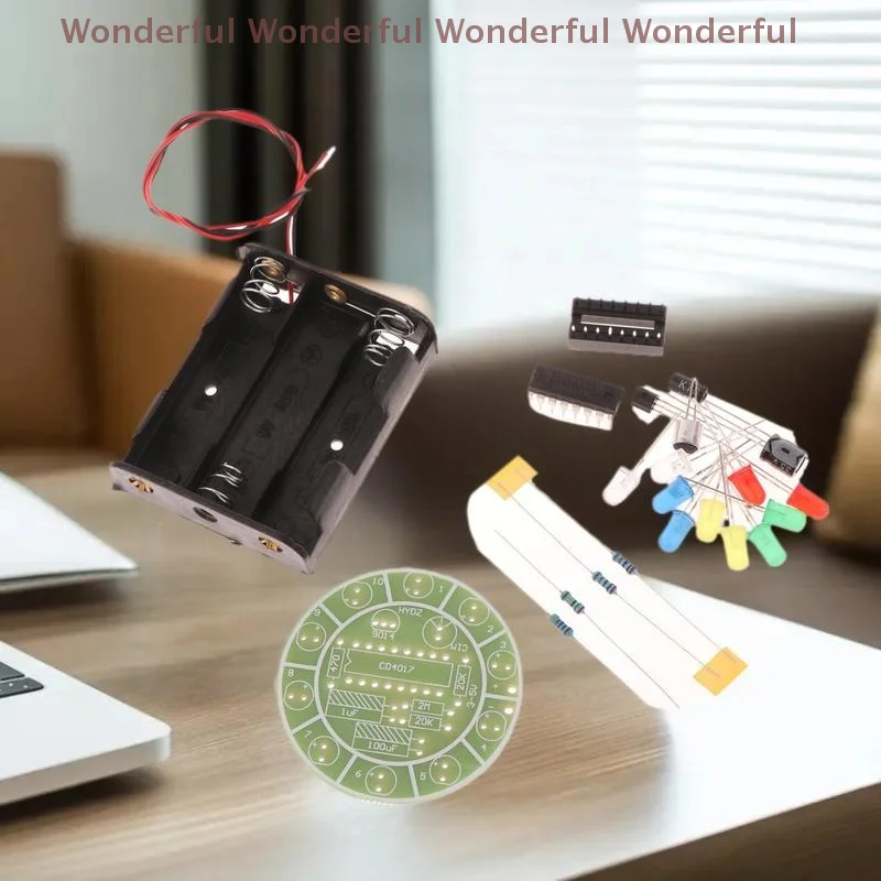 مجموعة CD4017 الإلكترونية DIY؛ إضاءة LED تعمل بالصوت وتغيير الألوان لمختبرات الطلاب #2