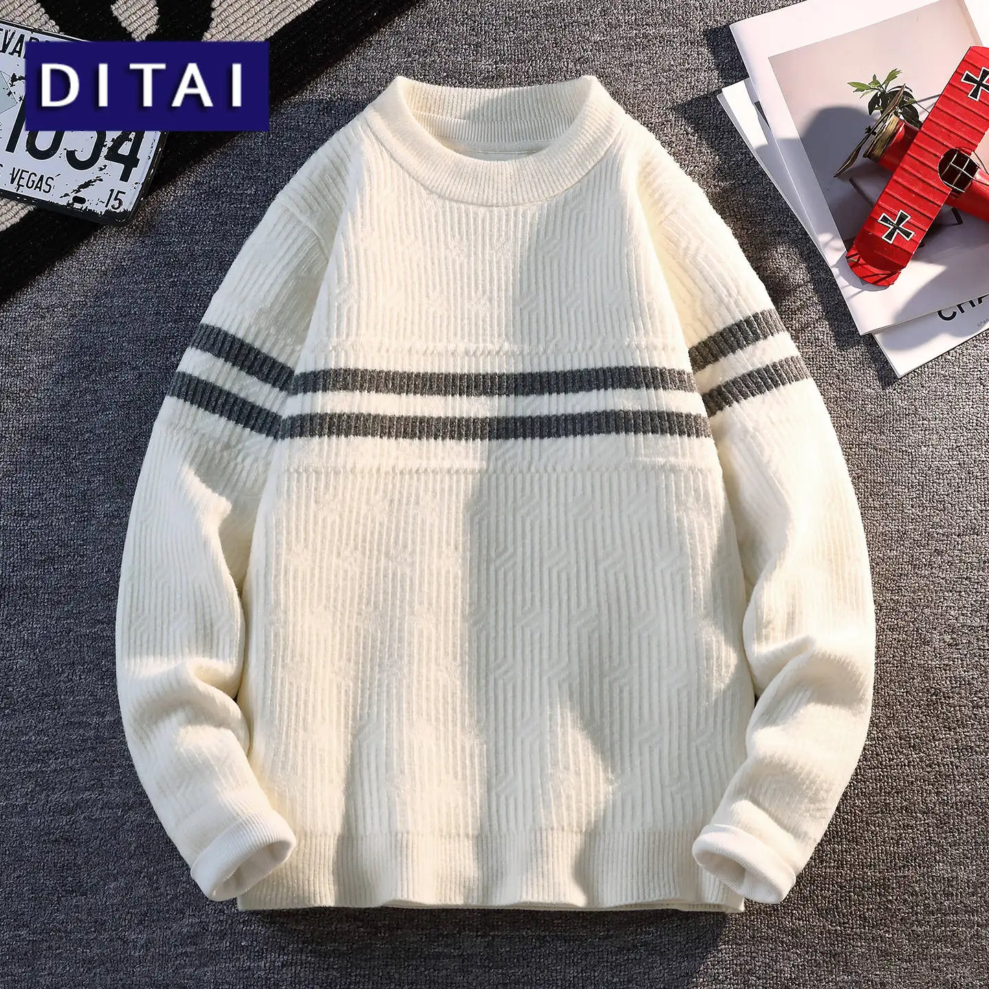 

Цельный вязаный свитер Thiened для мужчин, осень-зима, внутренняя одежда для подростков, основание для учащихся средней школы...