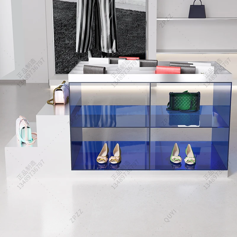 Store Commercial Nakajima Taihuitai Clothing Store Shoe Bag Rack Wallet Display Table Store Middle Storage Display Table