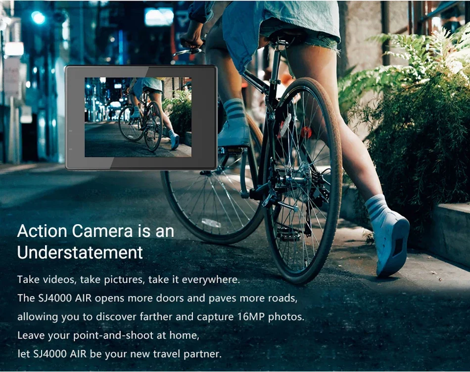 SJCAM Pro 4K WiFi Action Cam, 16MP Photos, 2.0" Touchscreen, 90Min Battery, Burst Mode, Waterproof Adventure Camera