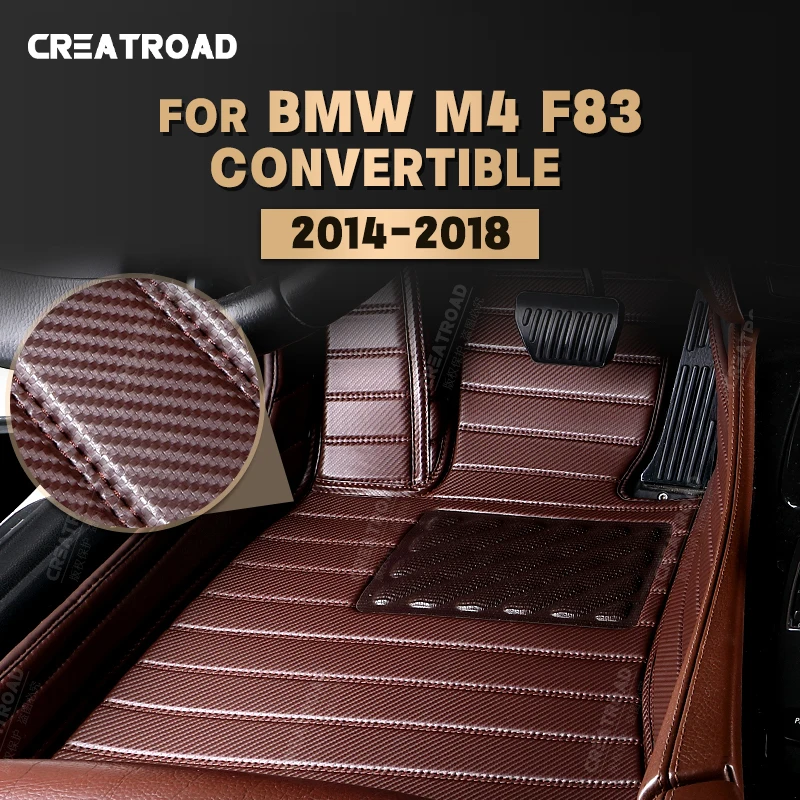 

Custom Carbon Fibre style Floor Mats For BMW M4 Convertible F83 2014-2018 15 16 17 Foot Carpet Cover Auto Interior Accessories i