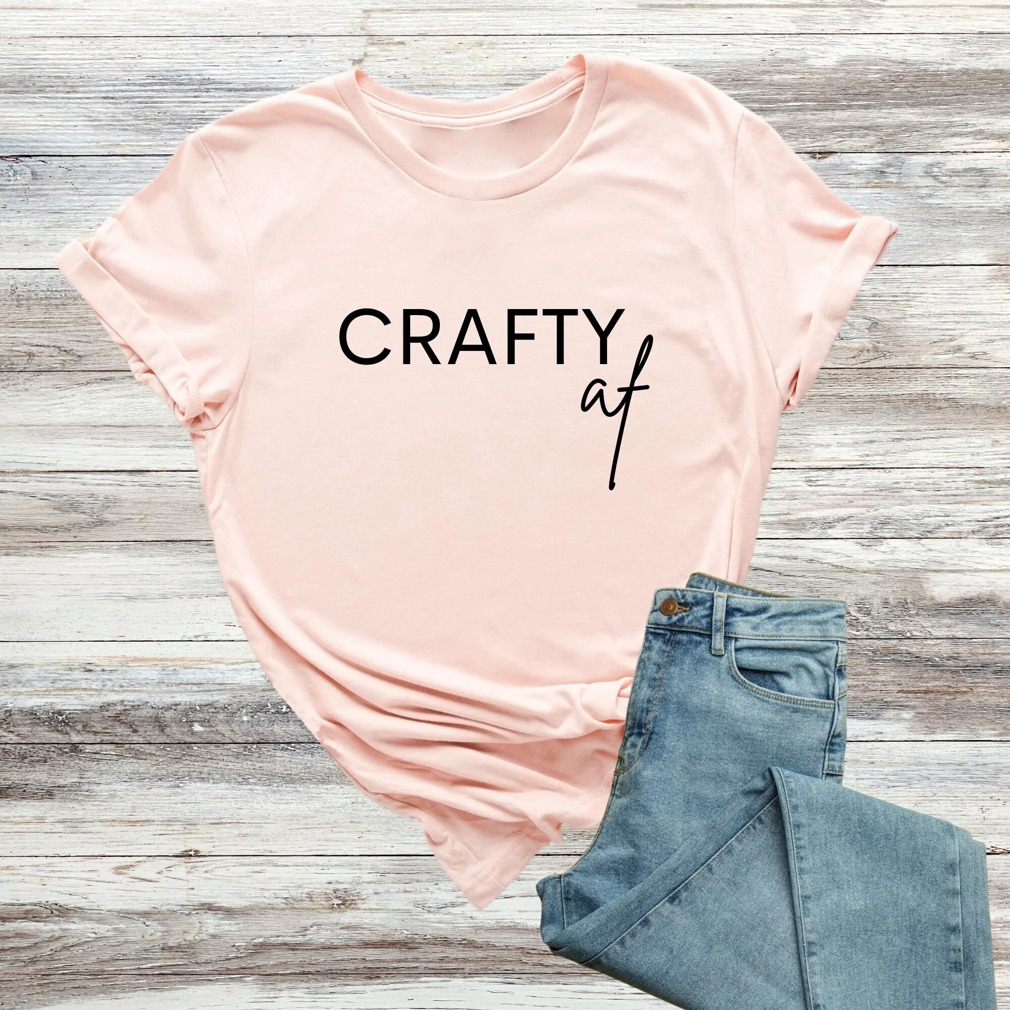 Crafty Af T Shirt Funny Crafter Saying Person s Sarcastic Crafting Dad