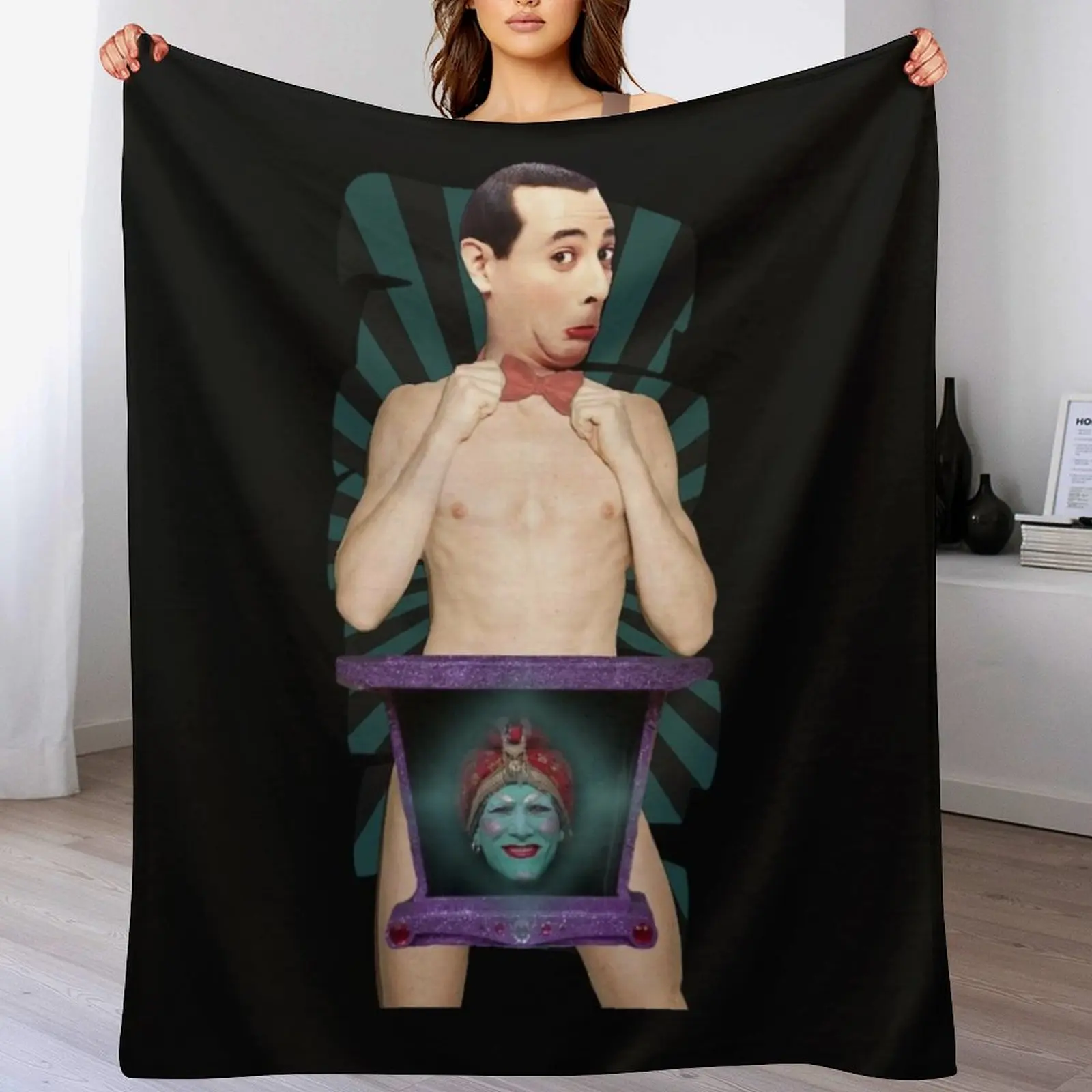 Pee Wee Herman after dark Throw Blanket Flannel Travel for babies Blankets Sofas Of Decoration Blankets