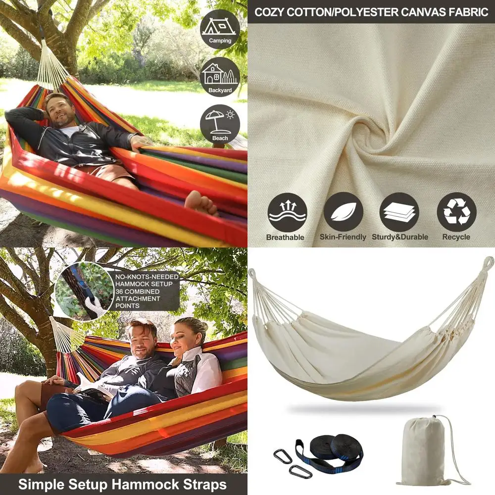 

Бразильский двойной гамак с ремнями для крепления к дереву, очень большой, 240x160 см, для 2 человек, для улицы и дома, выдерживает до 204 кг