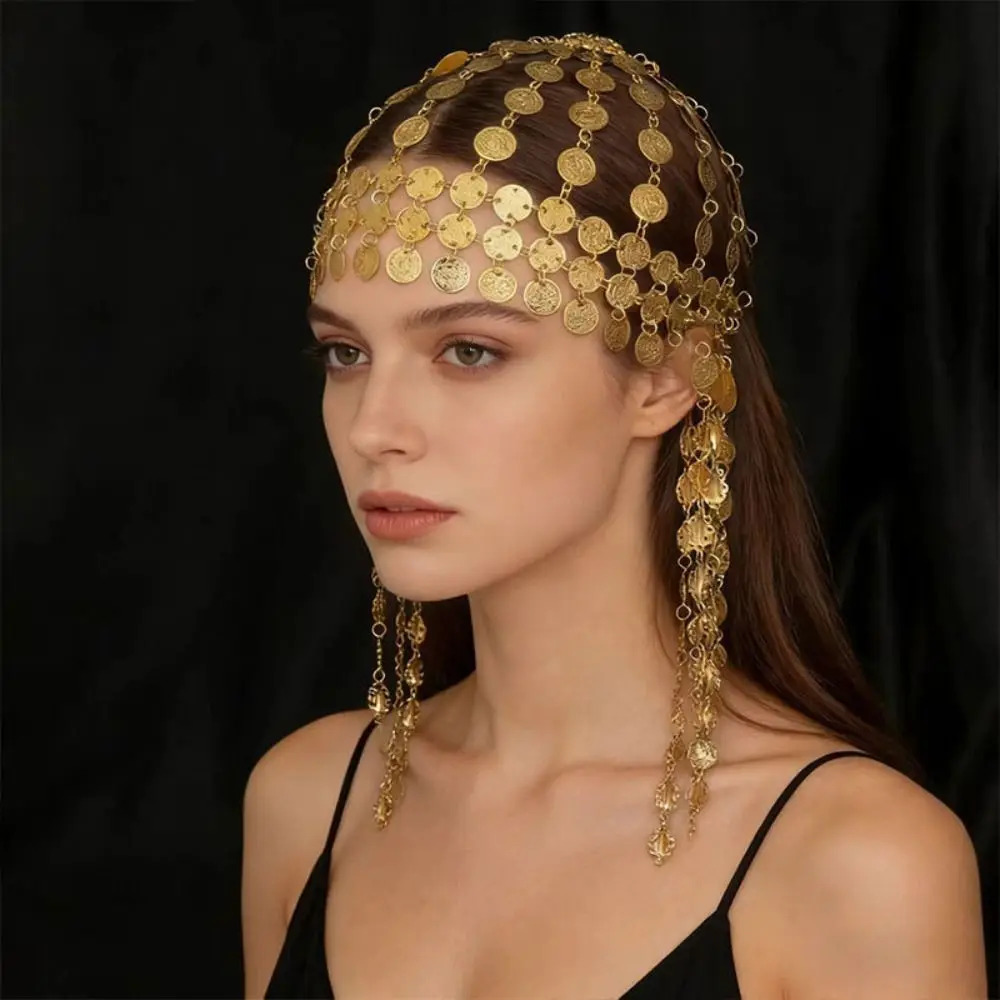 

Корейский богемный головной убор в стиле бохо с длинными кисточками, цепочка для волос, повязка на голову, аксессуары для танца живота