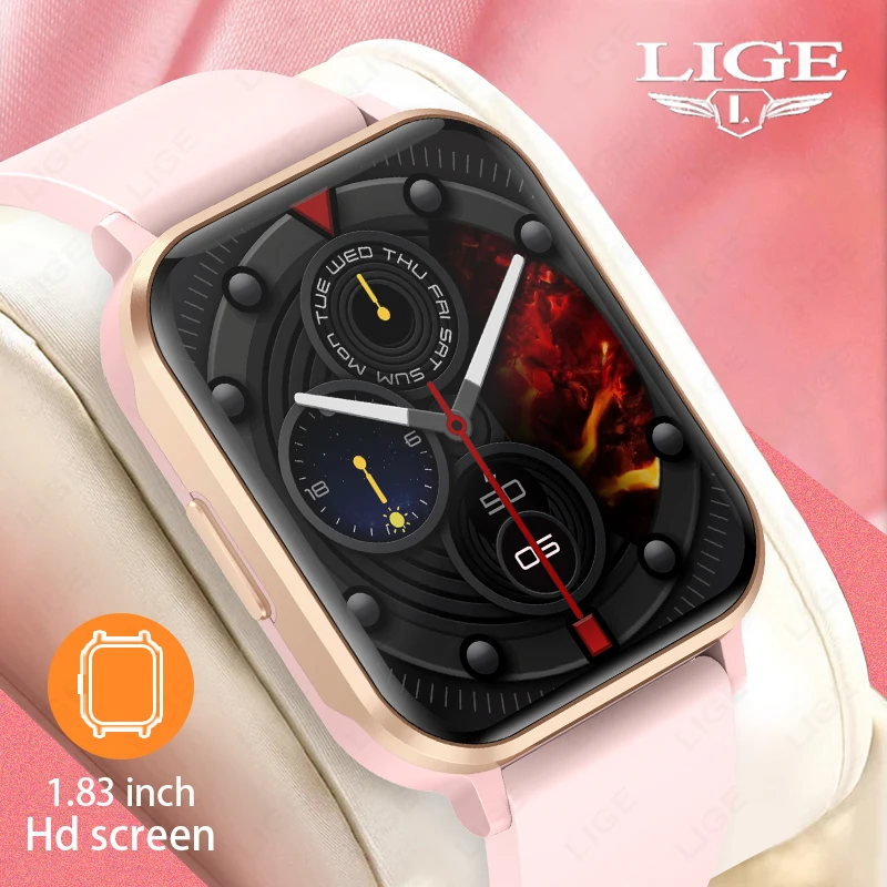 

Смарт-часы LIGE I68 для женщин, водонепроницаемые, с Bluetooth-вызовами, умные часы для женщин, спортивные фитнес-трекеры, часы для мужчин