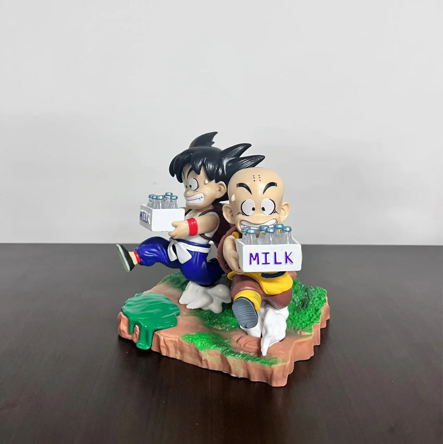 Figurka anime Dragon Ball Z, 15 cm, Mleczne Dzieciństwo, Son Goku Krillin, figurka akcji, statuetka z PVC, kolekcjonerski model, zabawka dla dzieci