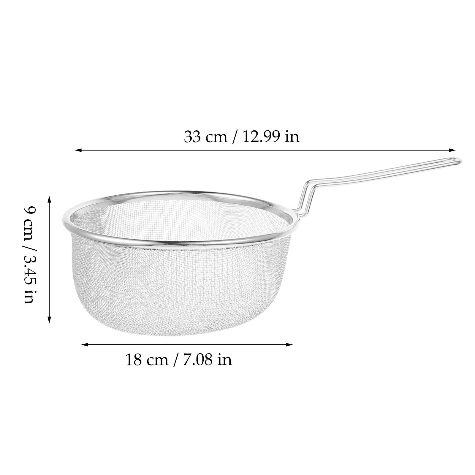 

1pc Stainless Steel Fry Basket Large Diameter Drain Basket For Oil Water Noodles Pasta Deep Frying Hot Pot Cooking Mesh