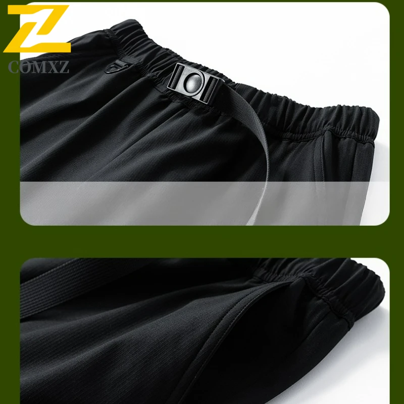 New Men's Soft Cargo Pants 2025 Autumn Vintage Lightweight Sweatpants Utility Outdoor Camping Cycling Essential Comfort Pants