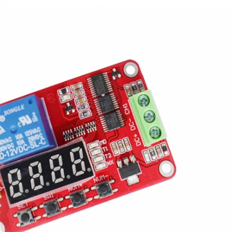 FRM01 Multifunctional Relay Module, 12V Loop Delay Timing Switch with Self-Locking Function