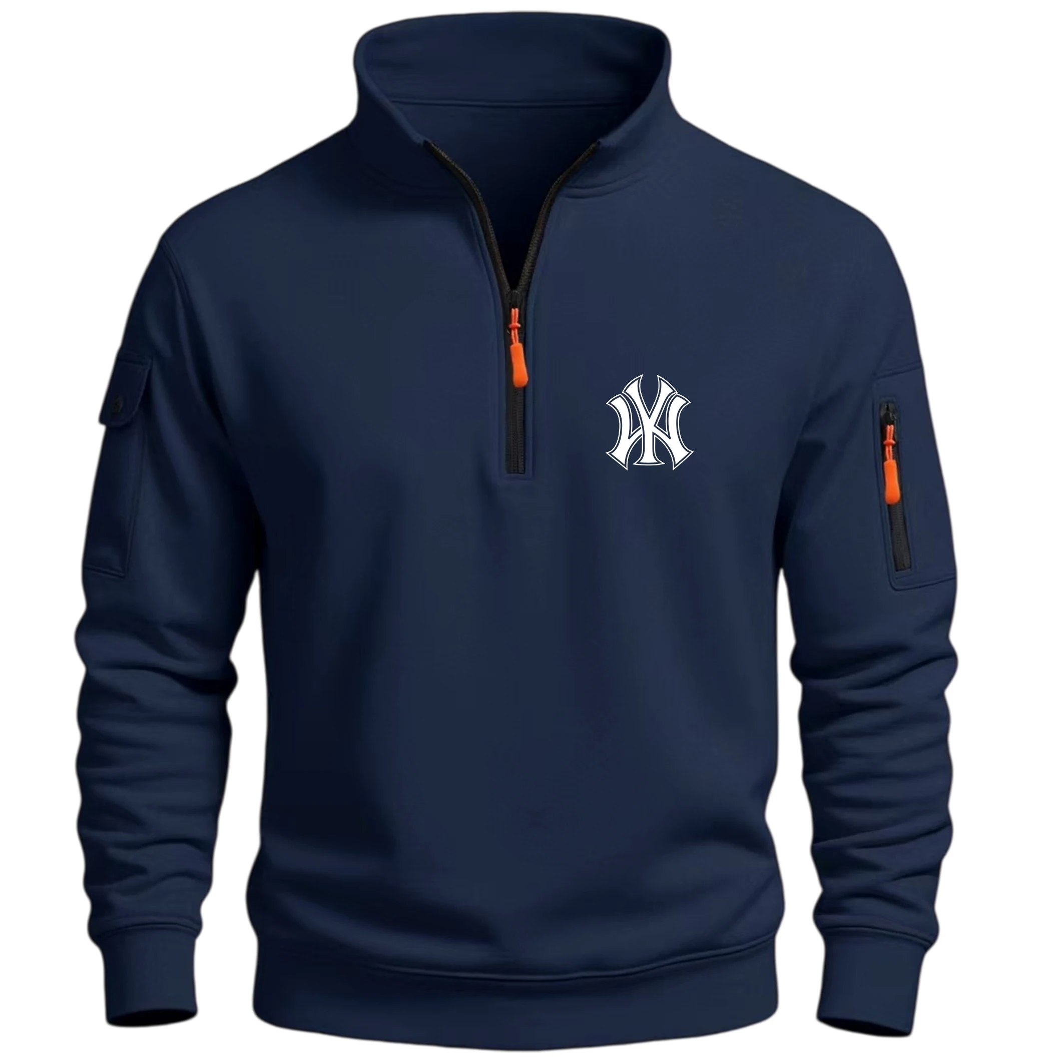 Men's Sweatshirts Solid Color Casual 2026 Autumn Stand Collar Pullover Hoodies Half Zipper Pullover Outdoor Streetwear