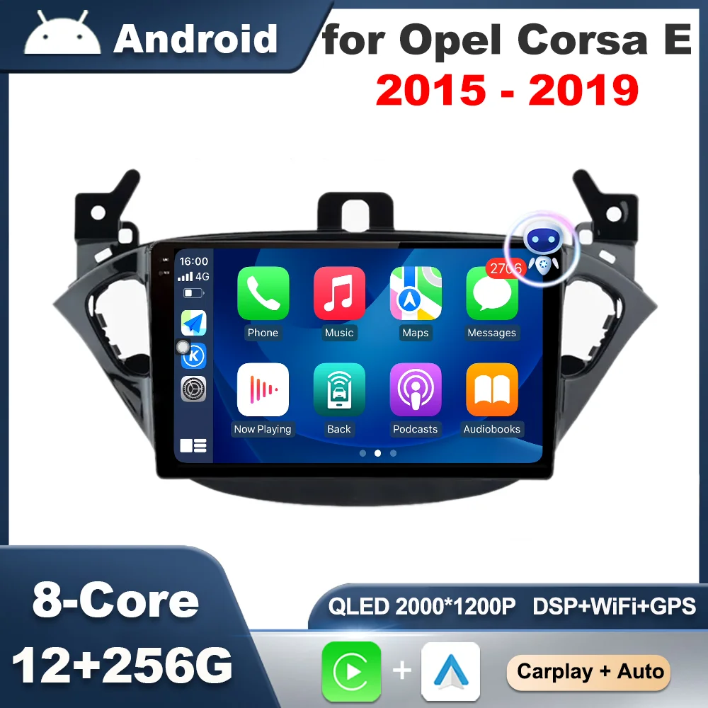 

Car Radio Video Multimedia Player 9 '' for Opel Corsa E 2015 - 2019 GPS Navi IPS Touch Screen Android Intelligent System WiFi 4G