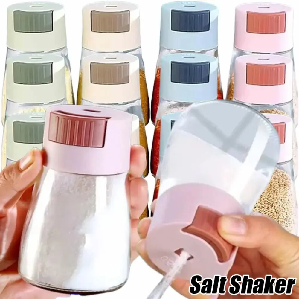 Portable Quantitative Seasoning Bottle Transparent Dustproof Spice Jars Press-type Picnic BBQ Salt Container Kitchen Gadget