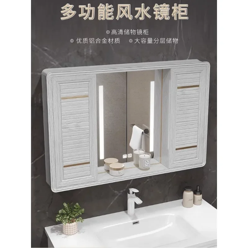 Hidden sliding door Hidden mirror cabinet Wall-mounted Bathroom rack box Wall hanging