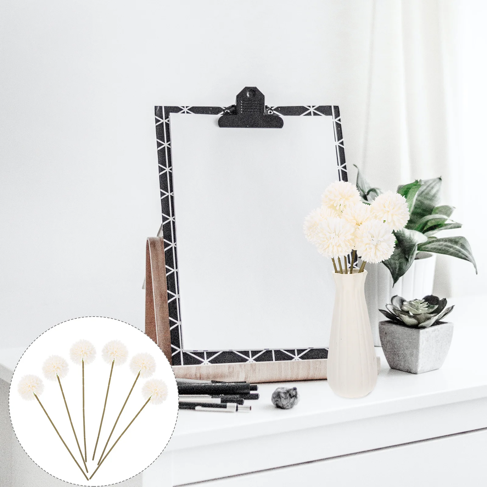 

6Pcs Artificial Hydrangea Flower Bouquet Simulation Fake Floral Decors Party Wedding Indoor Home Office Photo Props Decoration